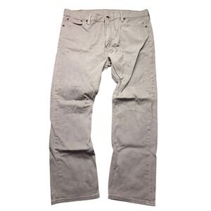 Levis 513 Slim Straight Grey Jeans Mens 38x30 Cotton Blend Twill Pants